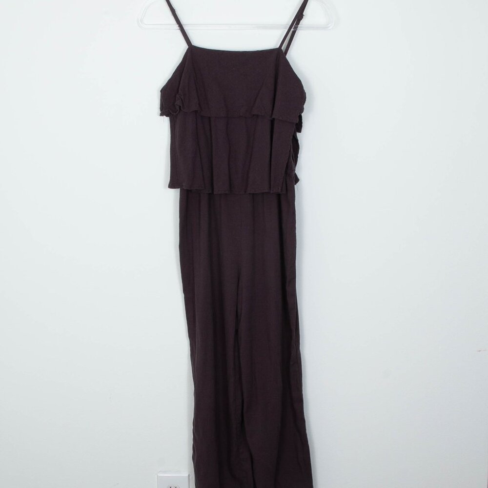 Anthropologie Mo:Vint Linen Blend Culotte Sleeveless Jumpsuit Boho Womens Small